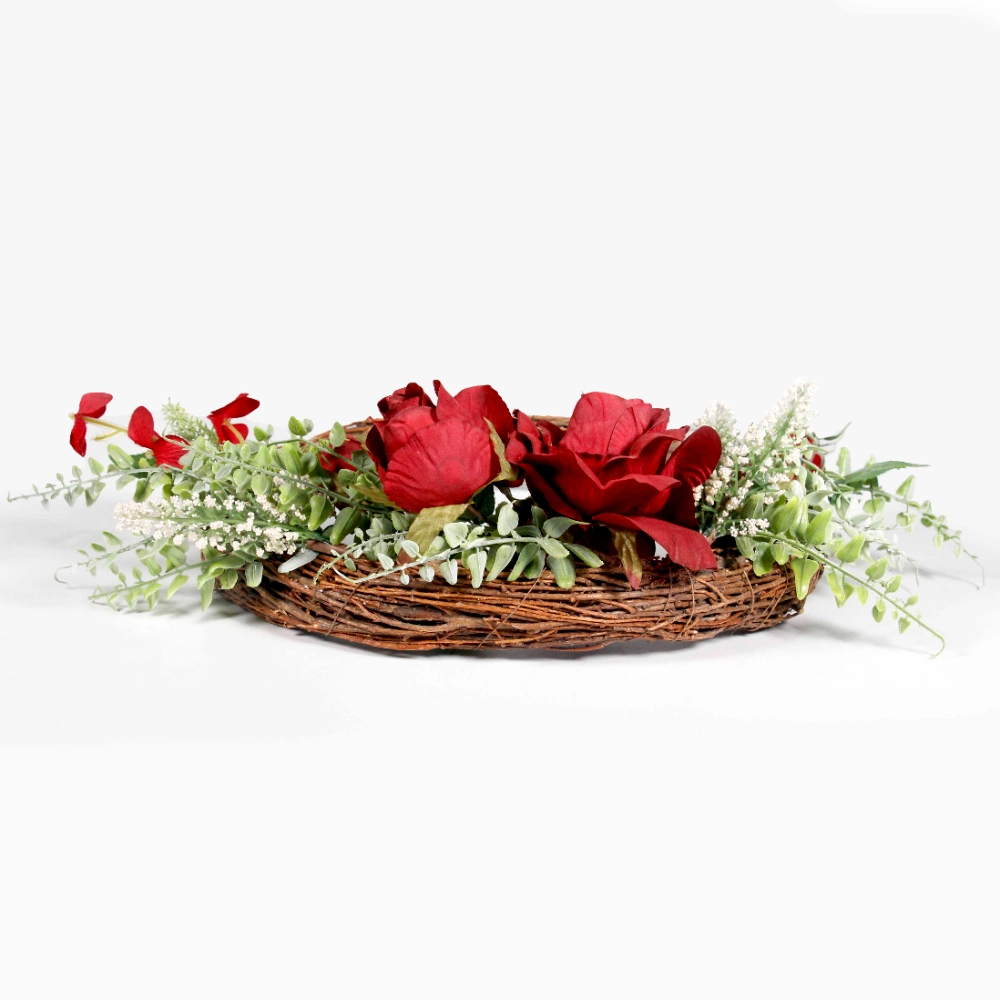 Artificial Rose Garland Wooden Garland Green Plant Decoration Easter Wall Wedding Decoration Garland