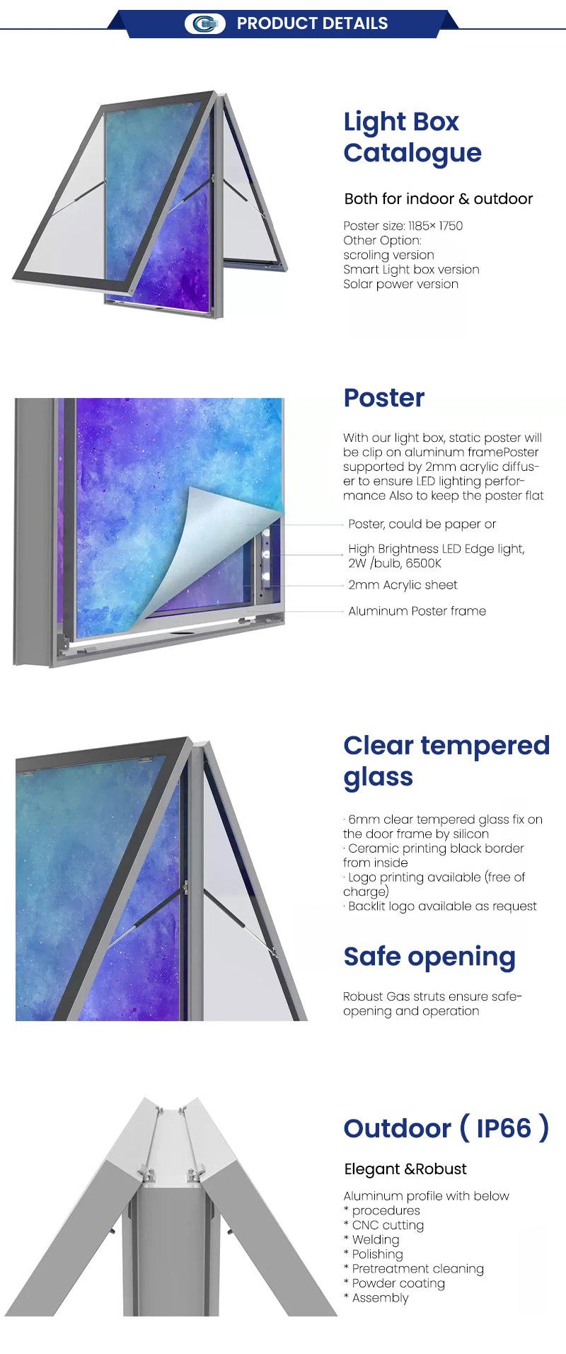 Huasheng Custom Double Side Lightbox Standard Exhibition Booth Display Stands Portable Lightbox