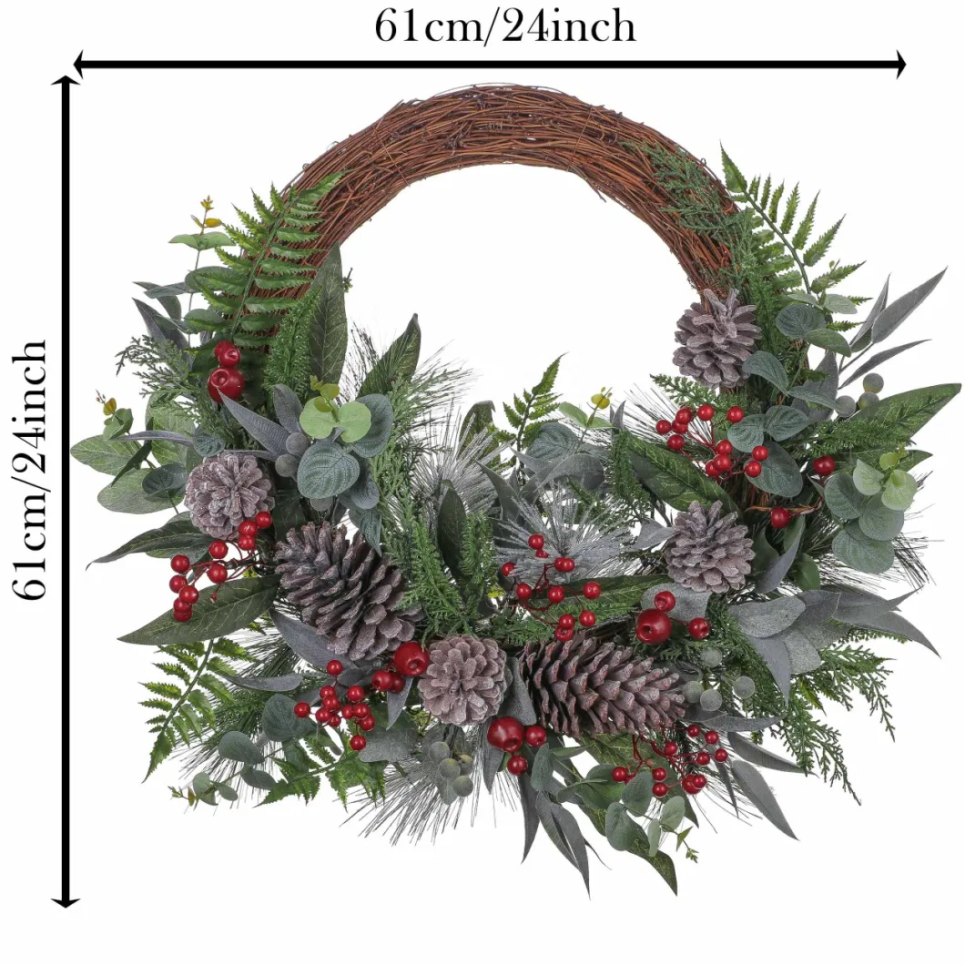 Decorative Wreath Home Xmas Ornaments with LED Light